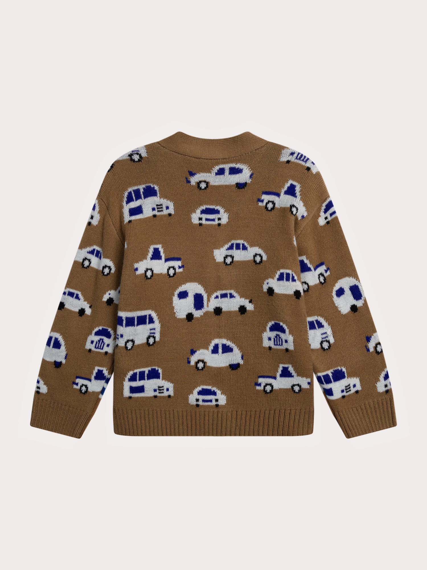 Cardigan en maille imprimé voitures