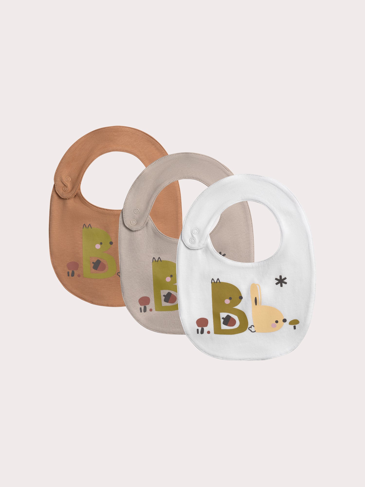 Lot de 3 bavoirs motif fantaisie