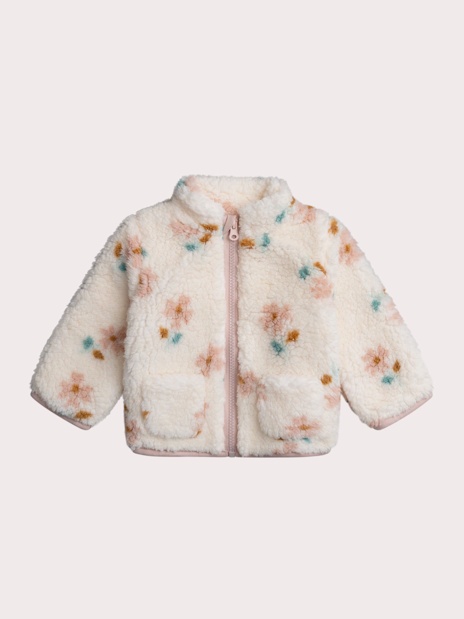 Vest en fausse fourrure  à fleurs pour bébé fille