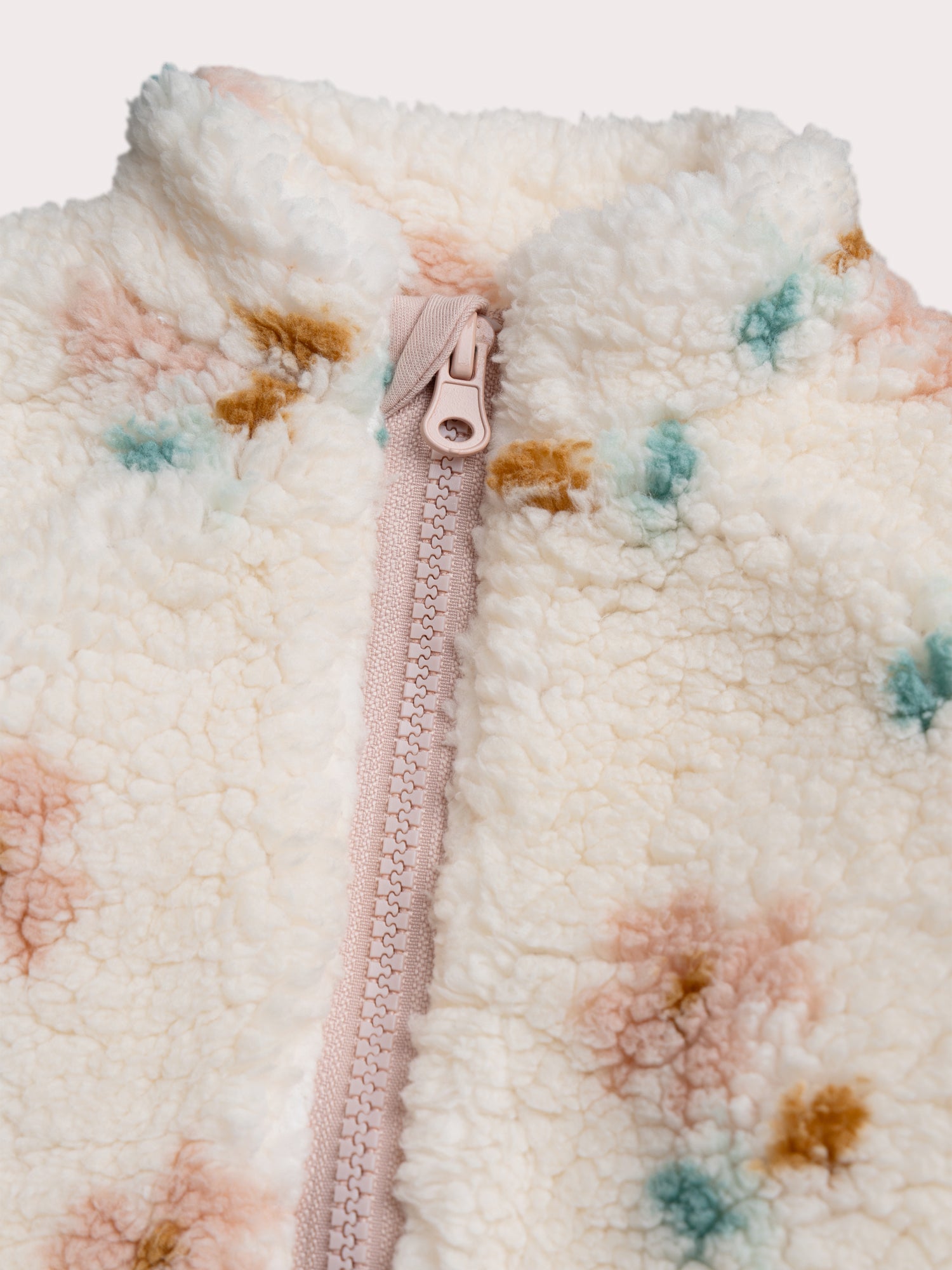 Vest en fausse fourrure  à fleurs pour bébé fille