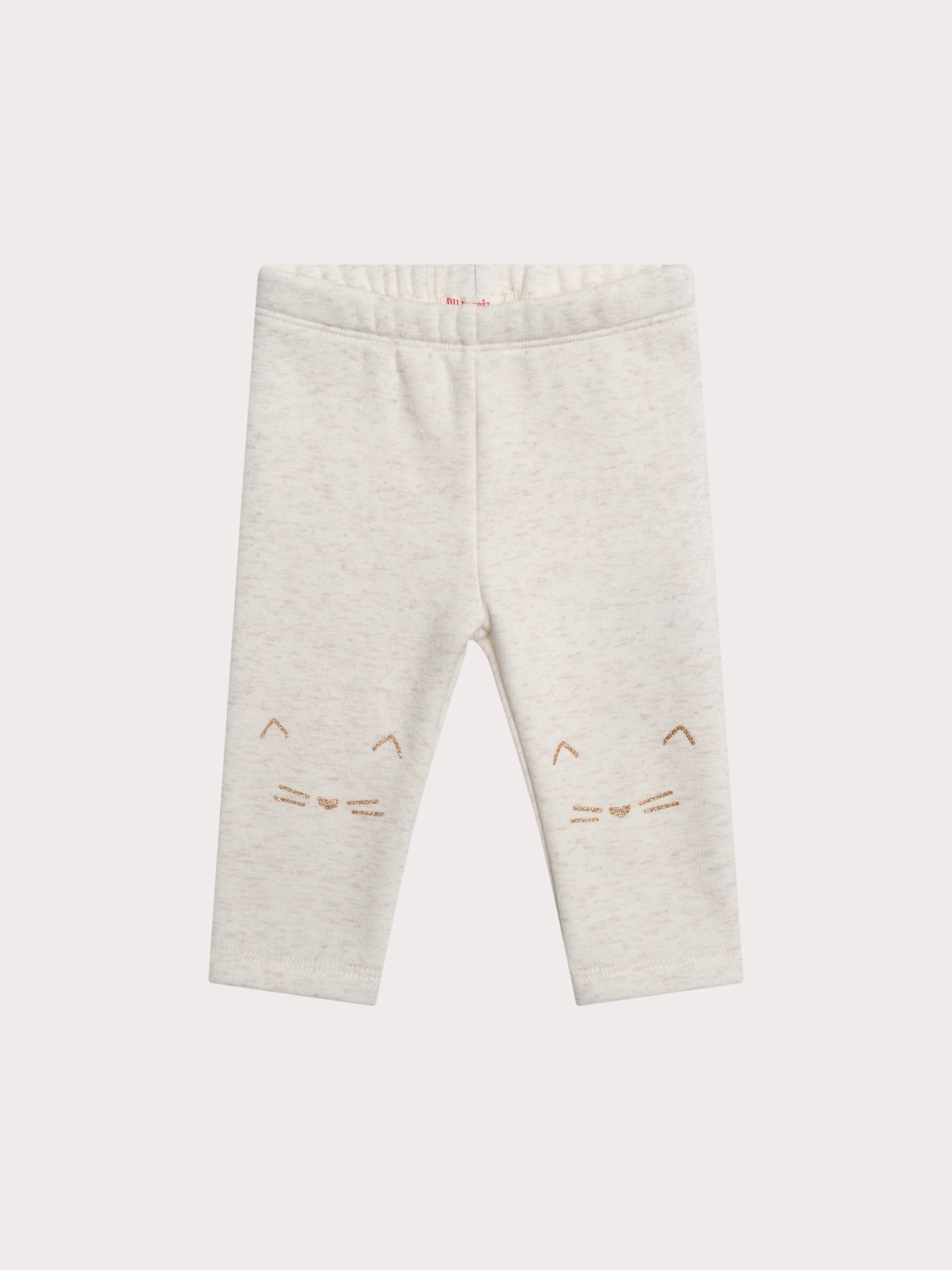 Pantalon beige chiné pour bébé fille