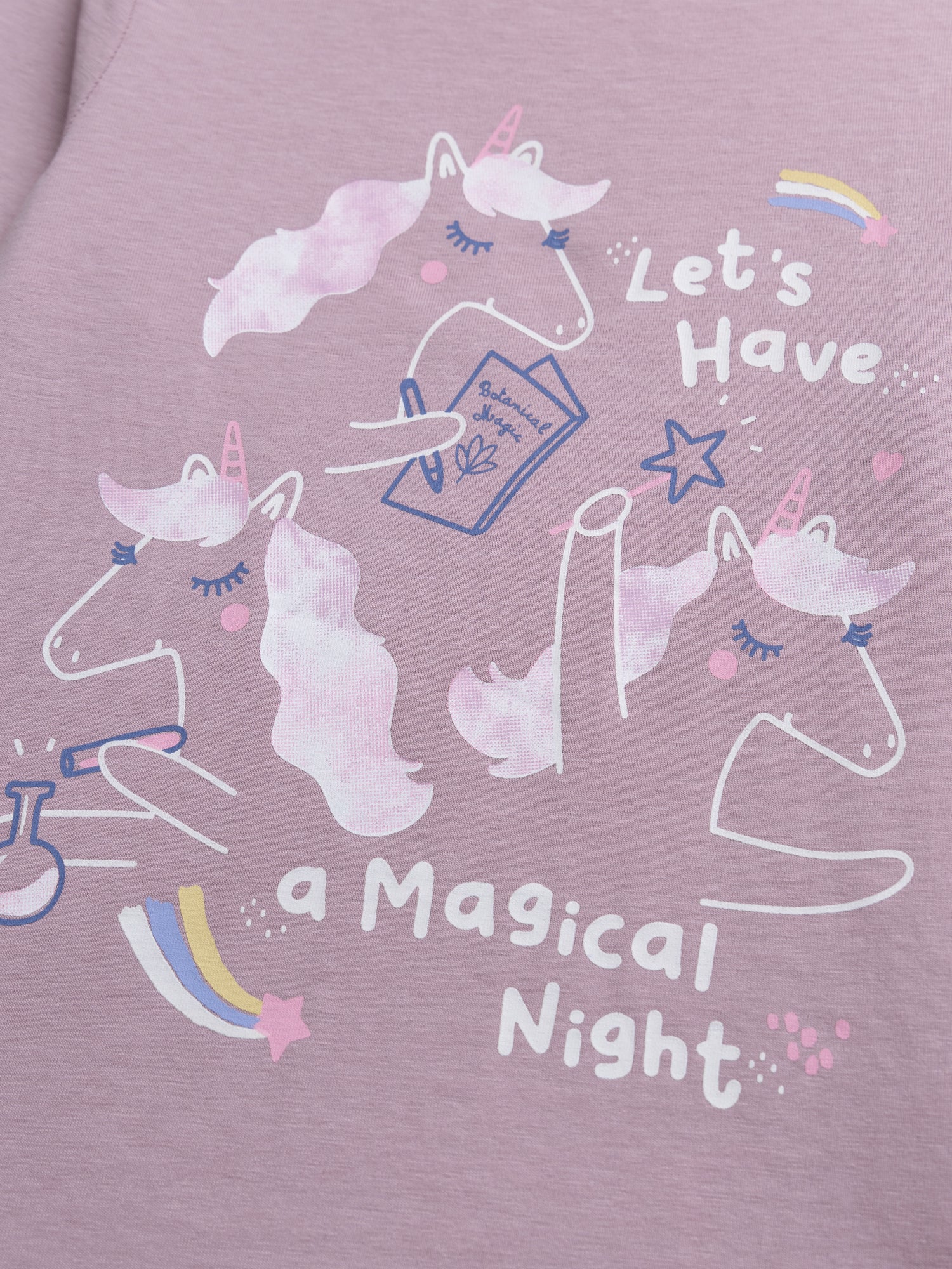 Pyjama licorne phosphorescent  pour enfant fille