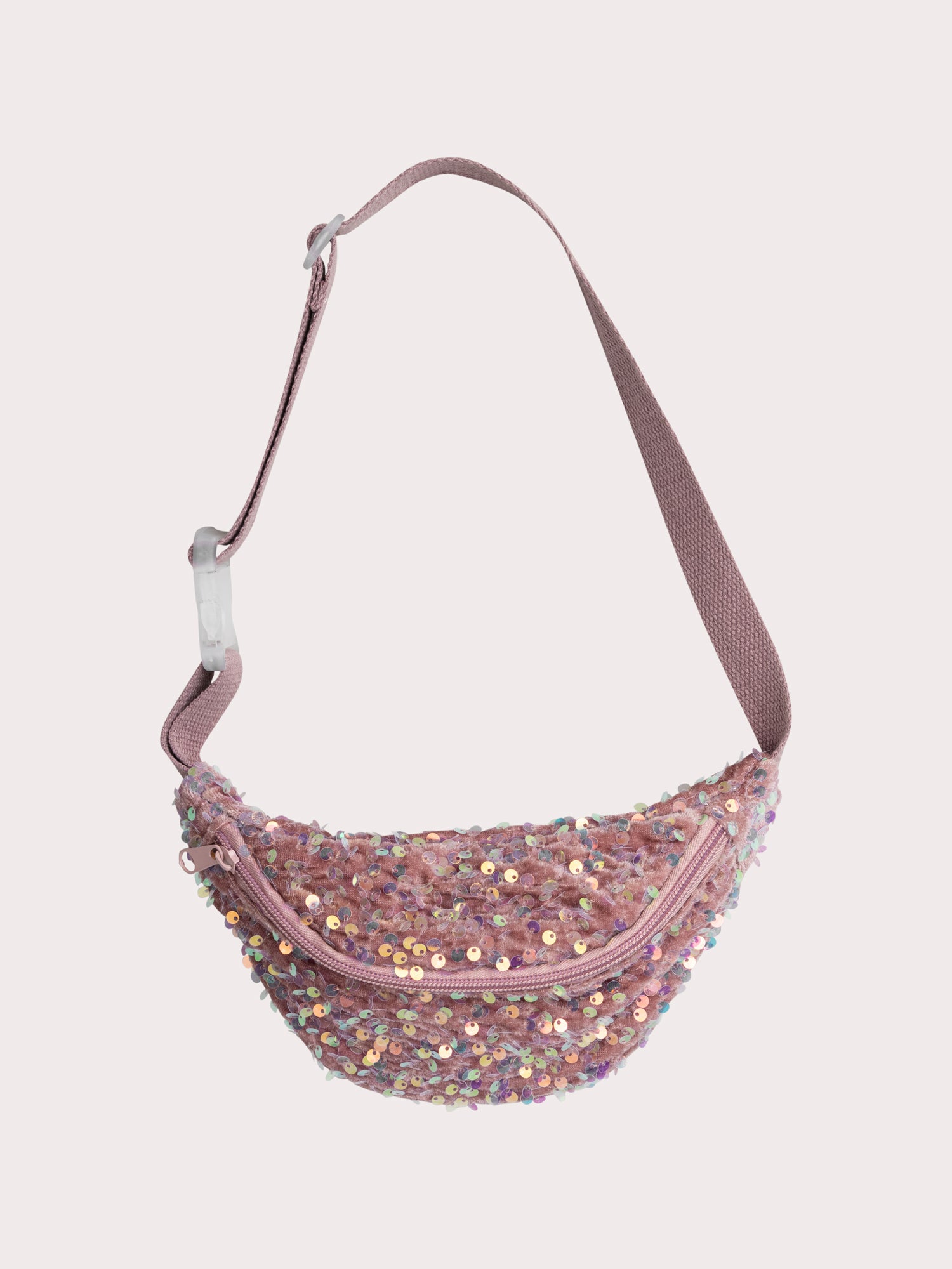 Sac banane à sequins roses pour fille
