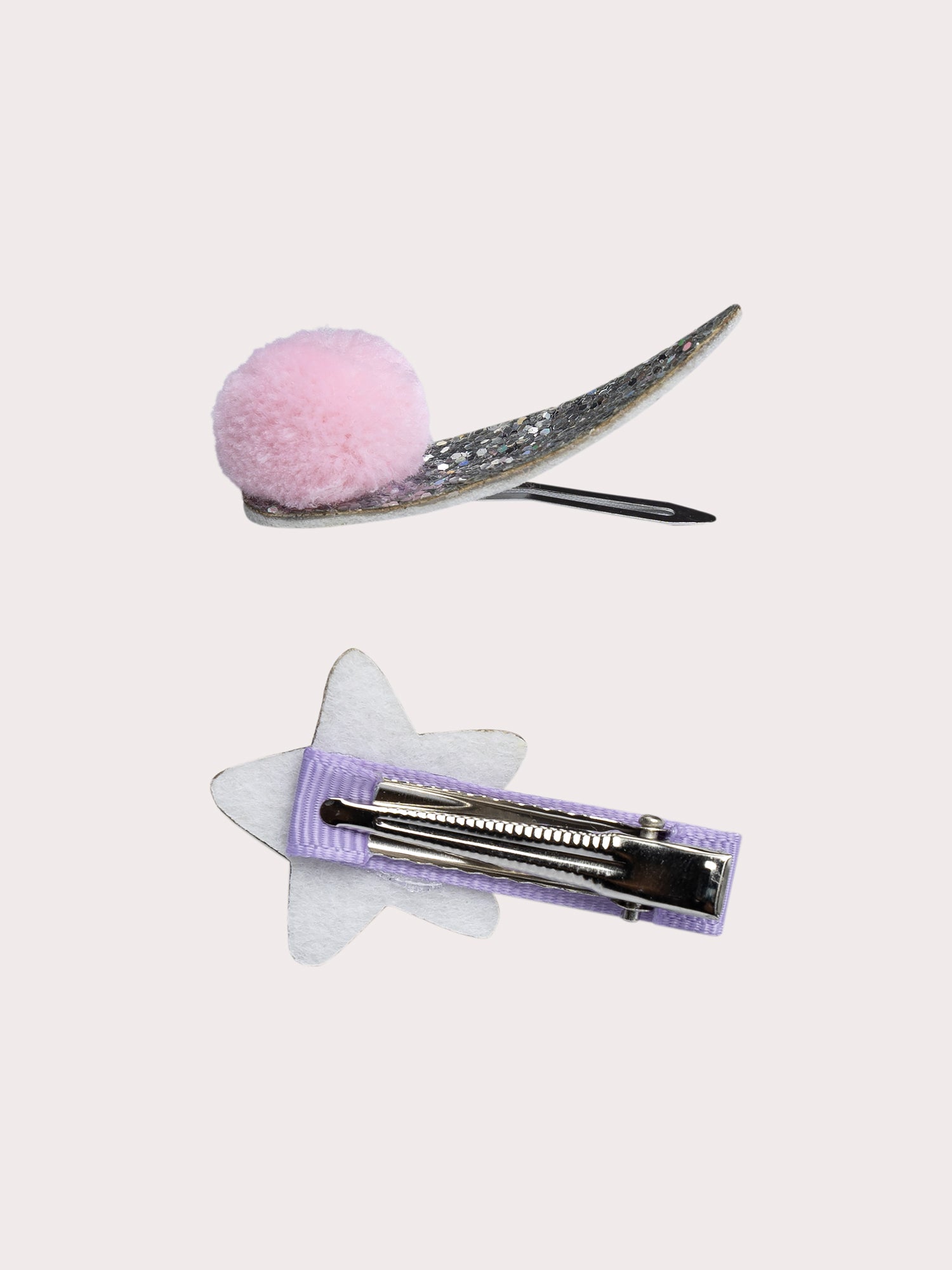 Lot de 3 barrettes étoile, pompon et licorne pour fille