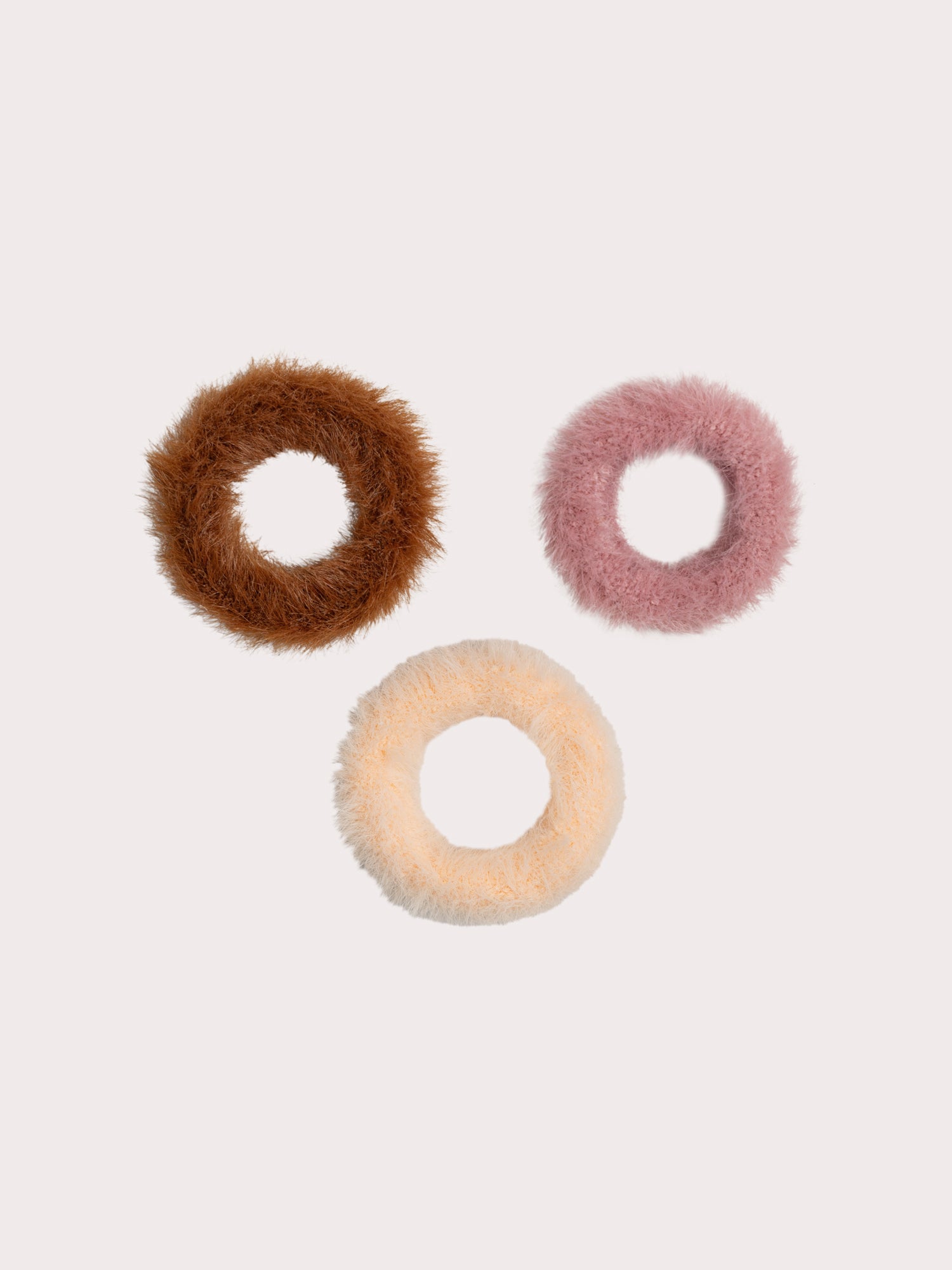 Lot de 3 élastiques en maille duveteuse pour fille